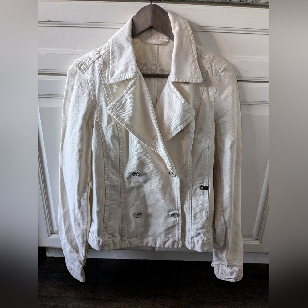 Trendy chic European Liu Jo Jeans jacket white size 42 (medium US)